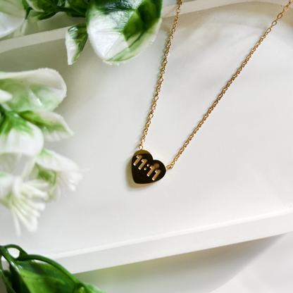 The 11:11 Heart Necklace (Anti-tarnish)