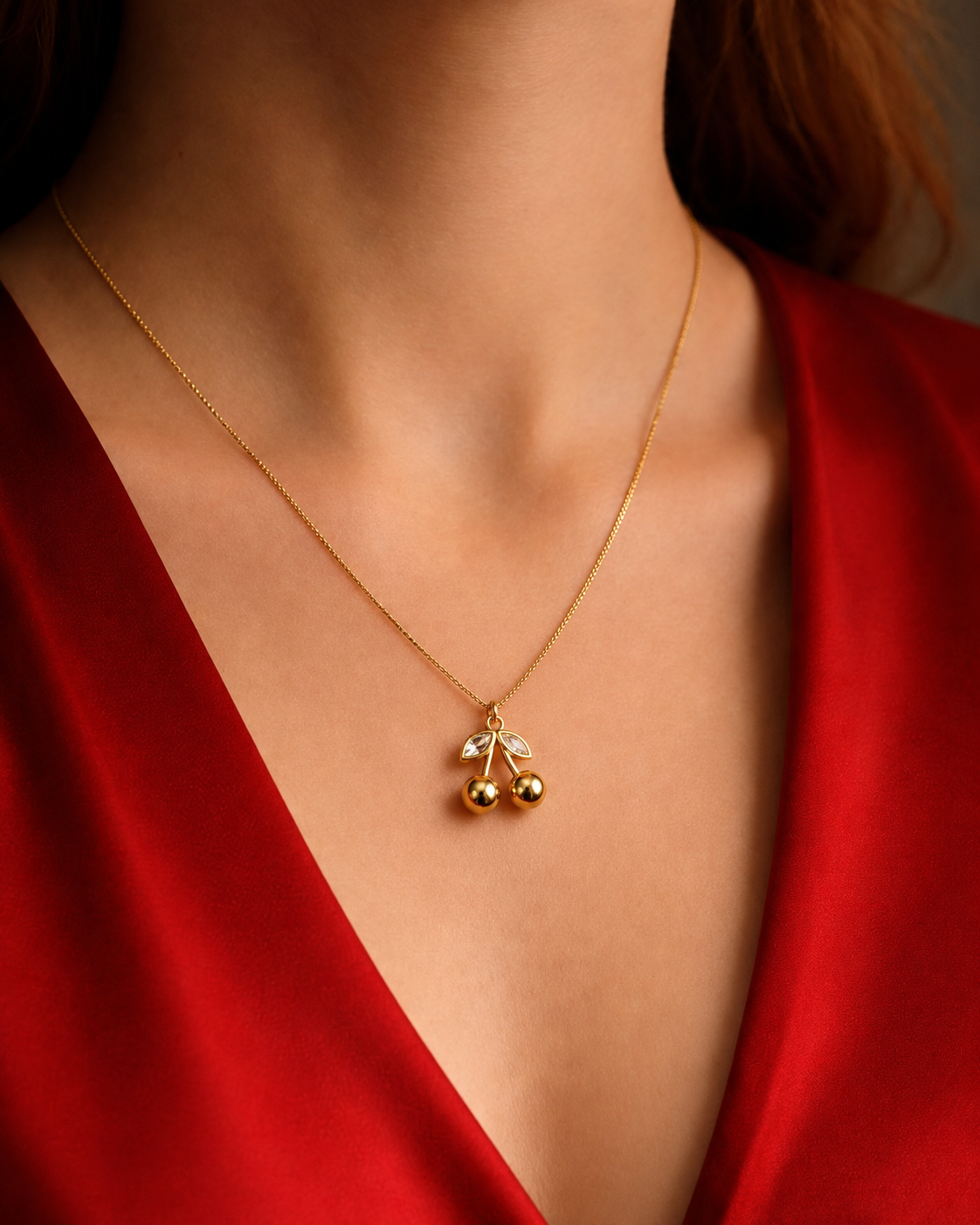 Cherry Necklace (Anti-tarnish)