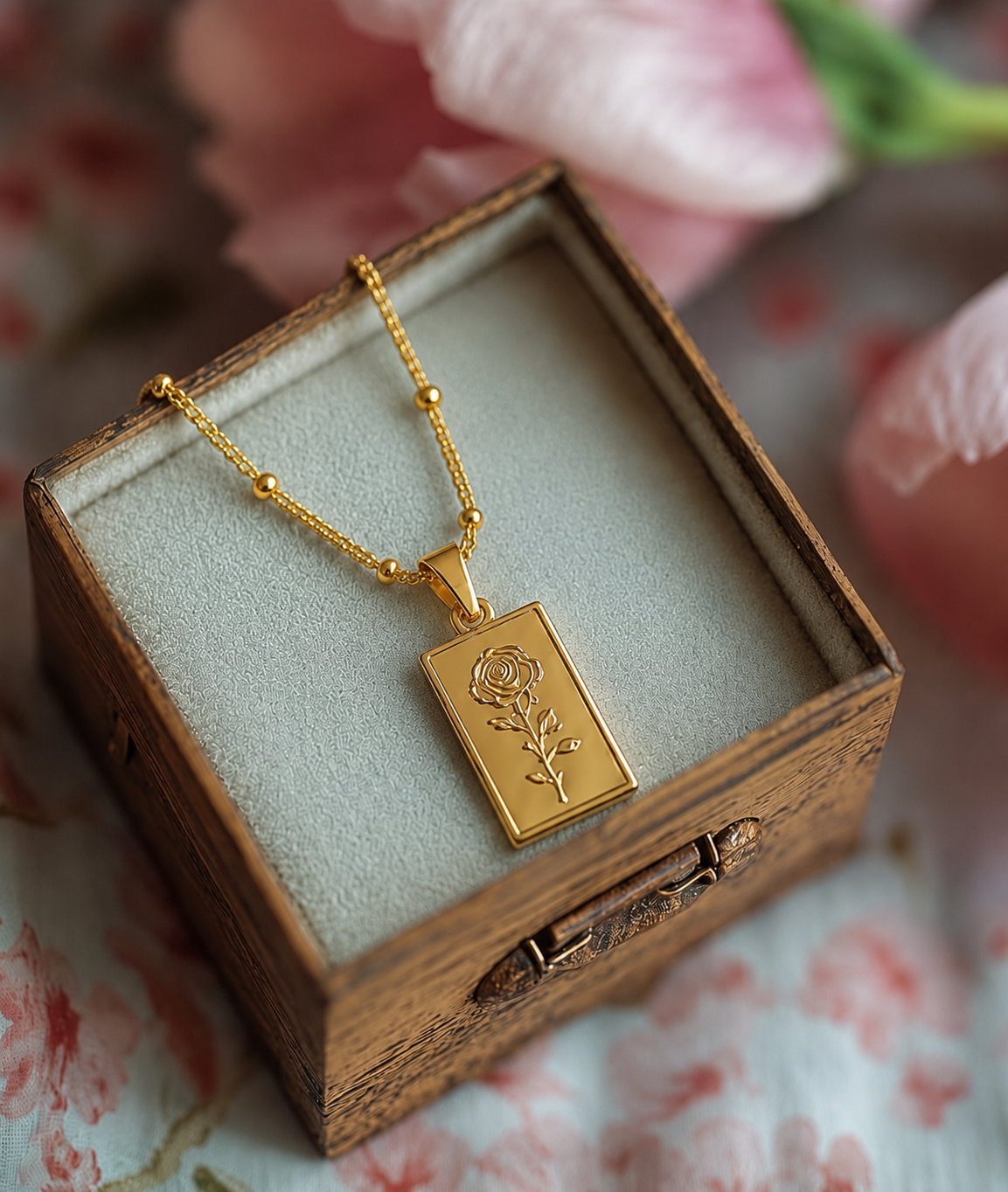 Rose Necklace (Anti-tarnish)